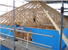 Roof trusses and scaffolding