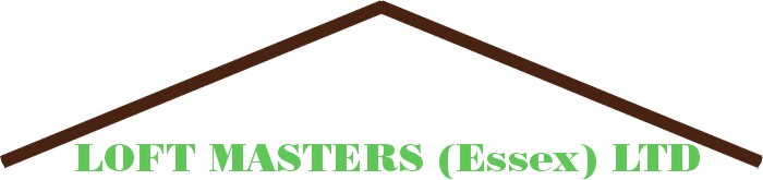 logo roof shape and text loft masters essex